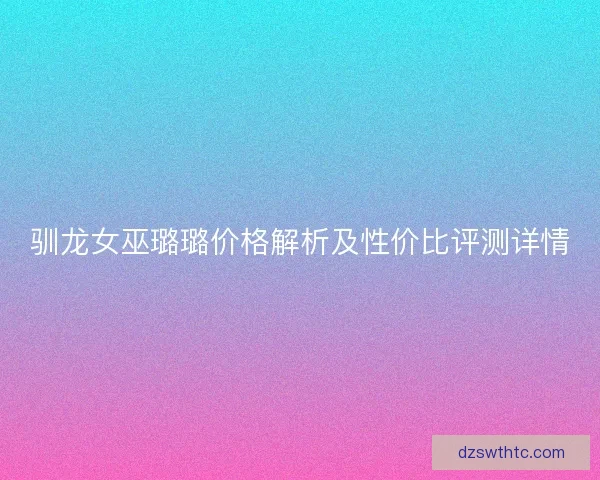 驯龙女巫璐璐价格解析及性价比评测详情